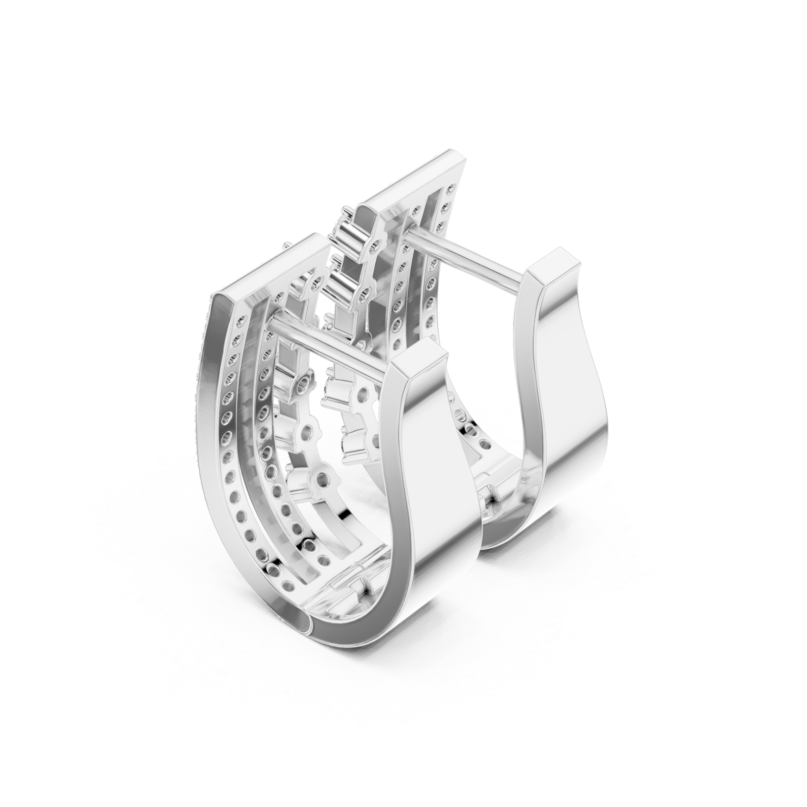  White Gold Celestial Spark Harmony Studs Right View