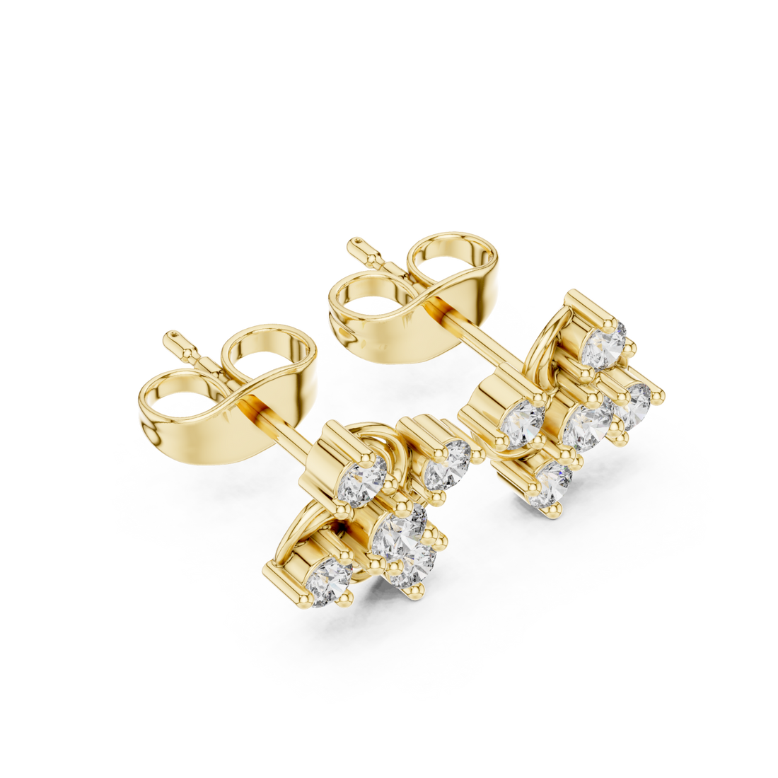Gold Celestial Spark Harmony Studs Right View