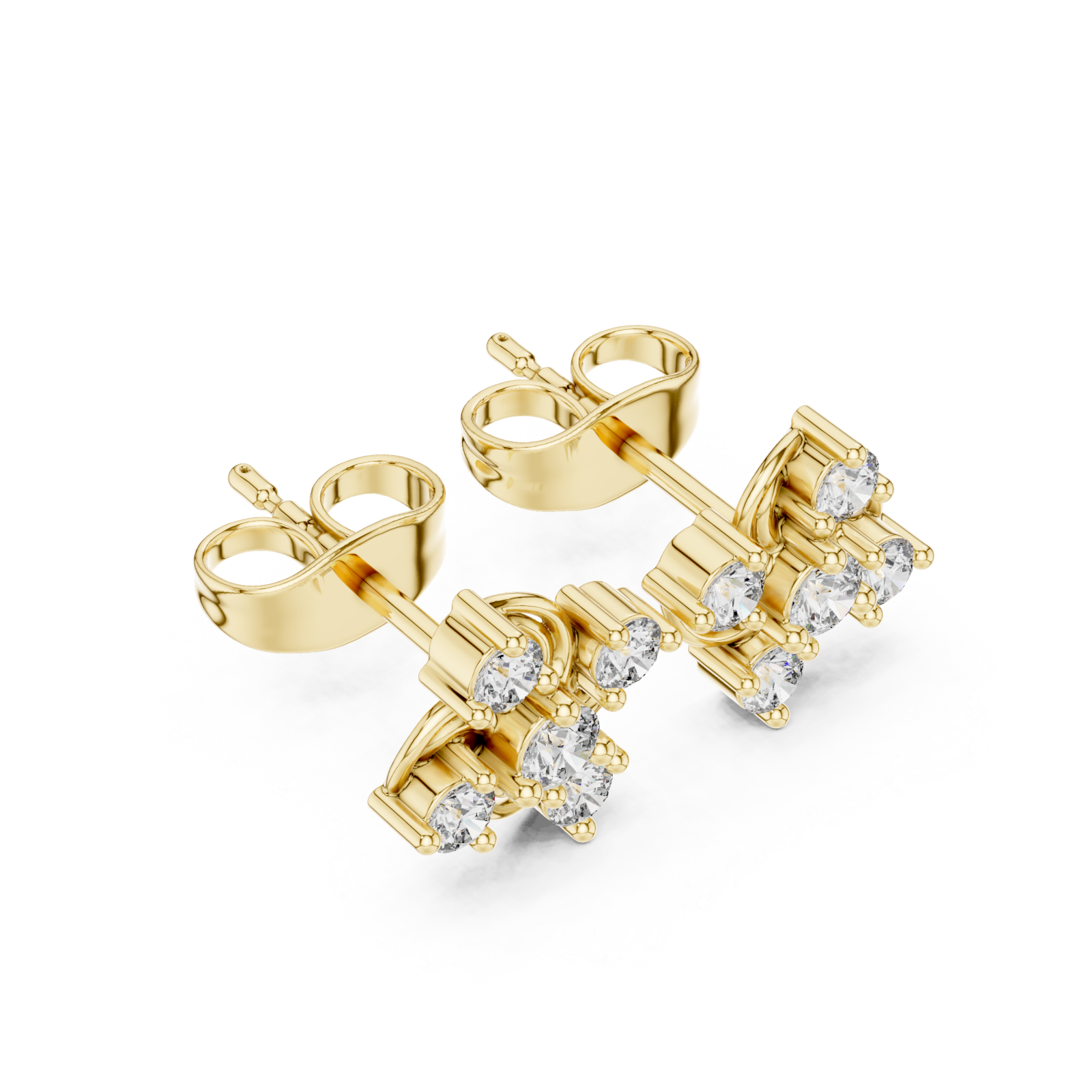 Gold Celestial Spark Harmony Studs Right View