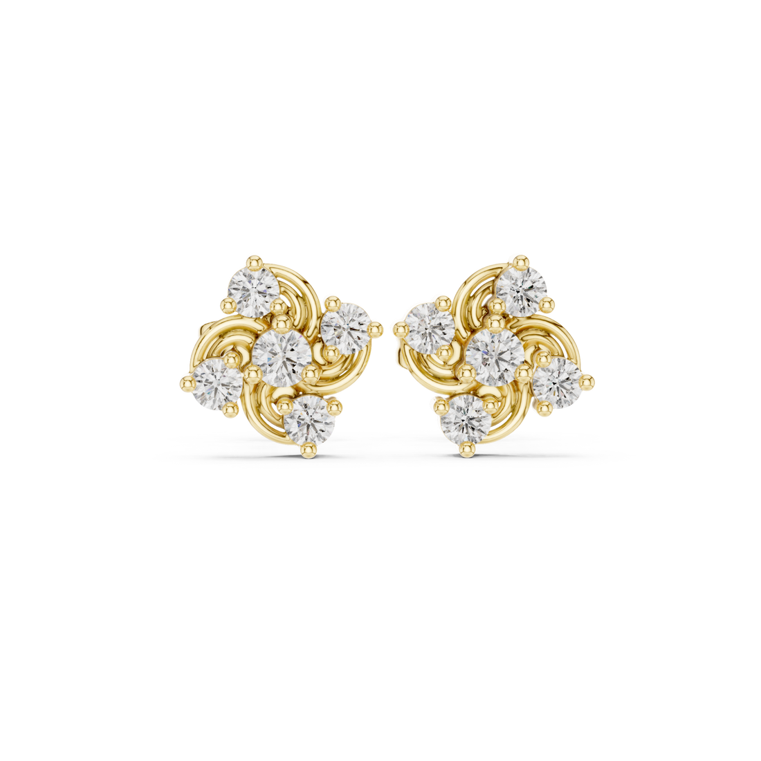 Gold Celestial Spark Harmony Studs Right View