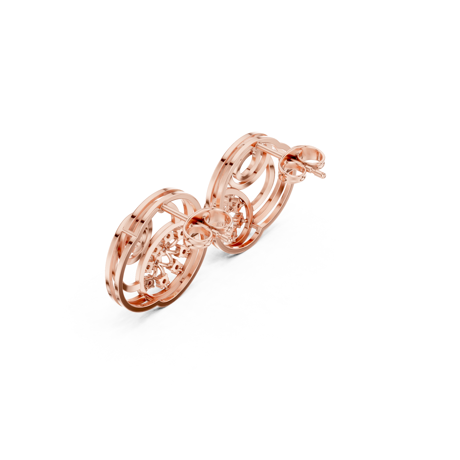  Rose Gold Radiant Embrace Hoop Earrings Right View