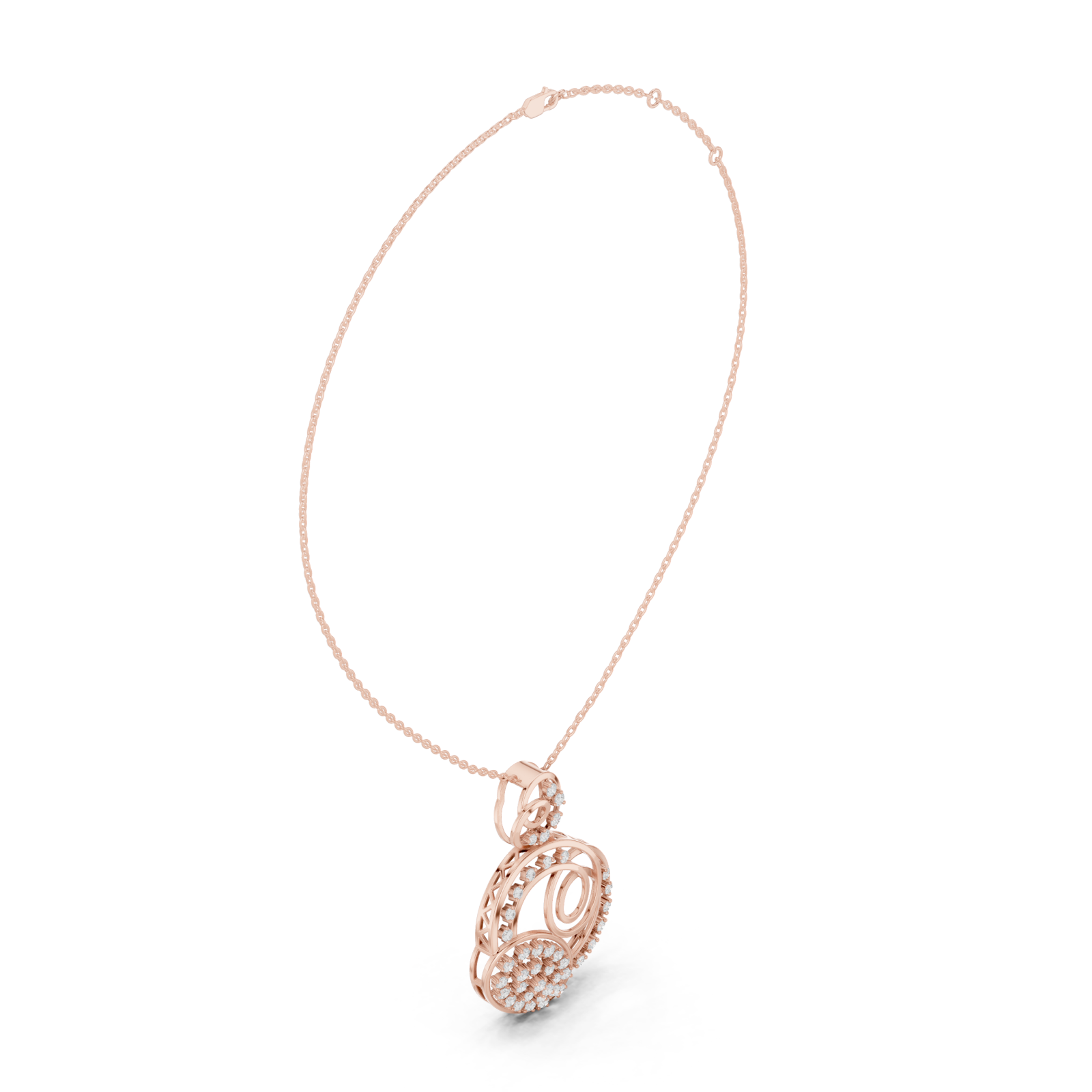  Rose Gold Twilight Reverie Orbital Pendant Jewel Left View