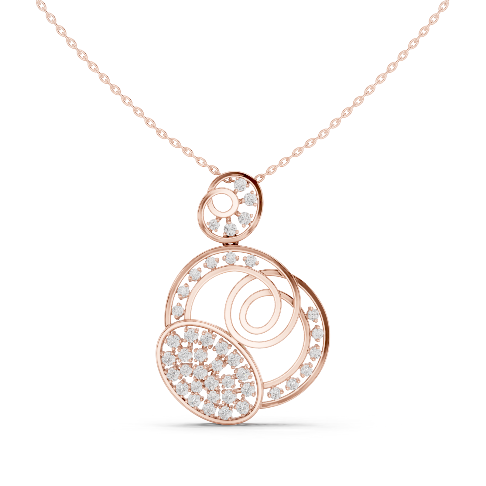  Rose Gold Twilight Reverie Orbital Pendant Jewel Front View