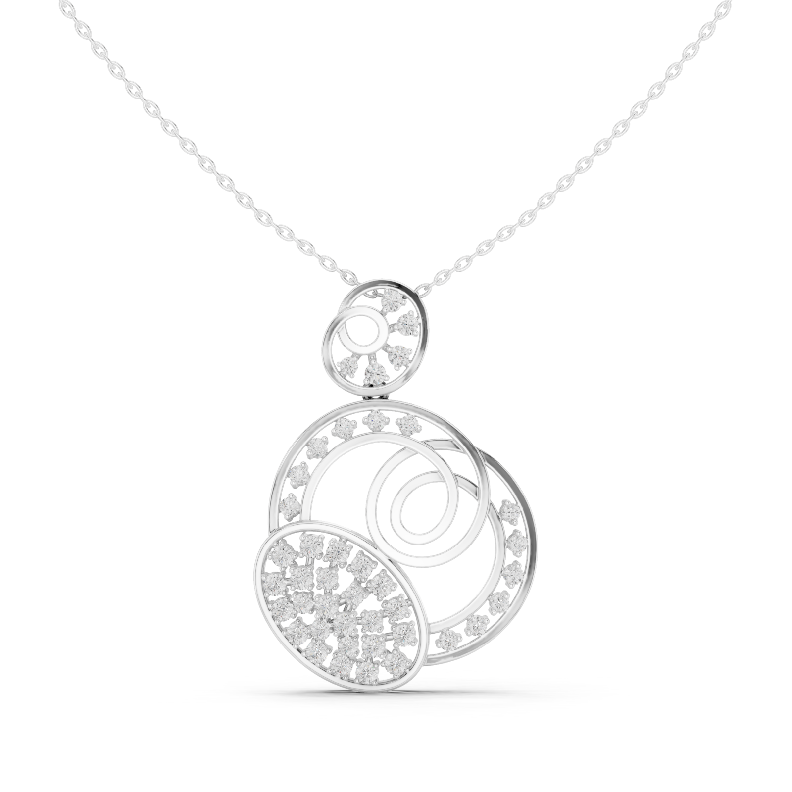  White Gold Twilight Reverie Orbital Pendant Jewel Right View