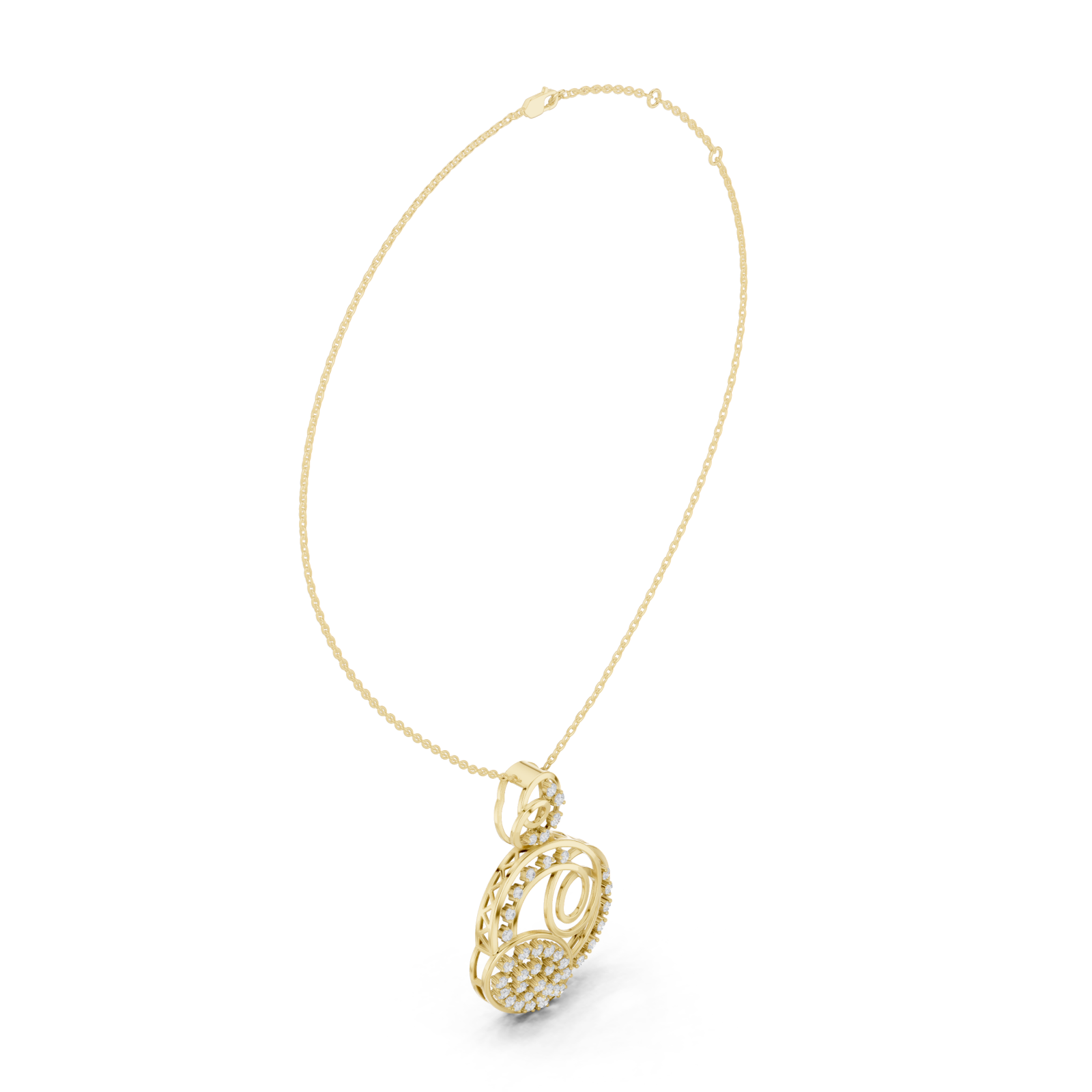  Gold Twilight Reverie Orbital Pendant Jewel Left View