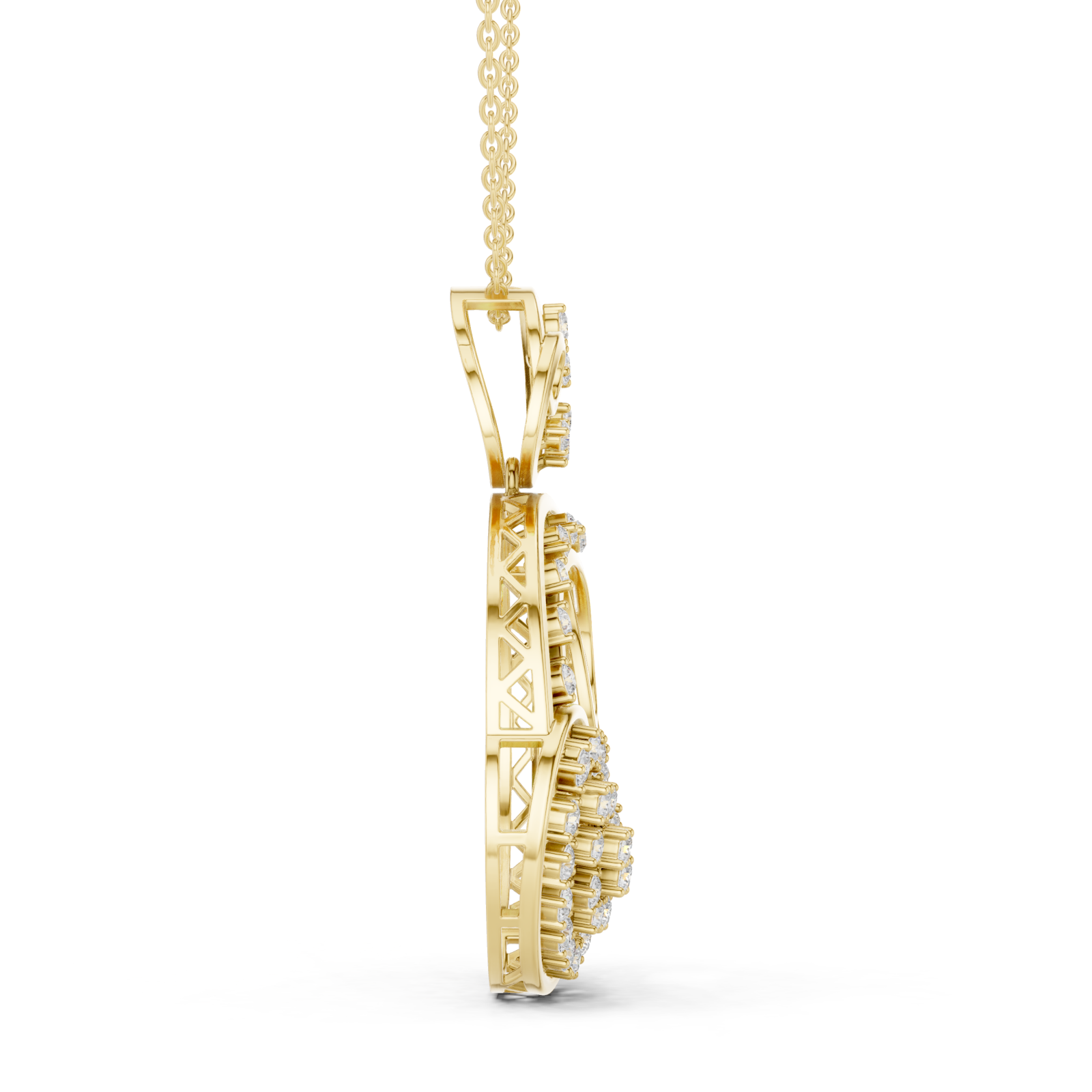  Gold Twilight Reverie Orbital Pendant Jewel Side View