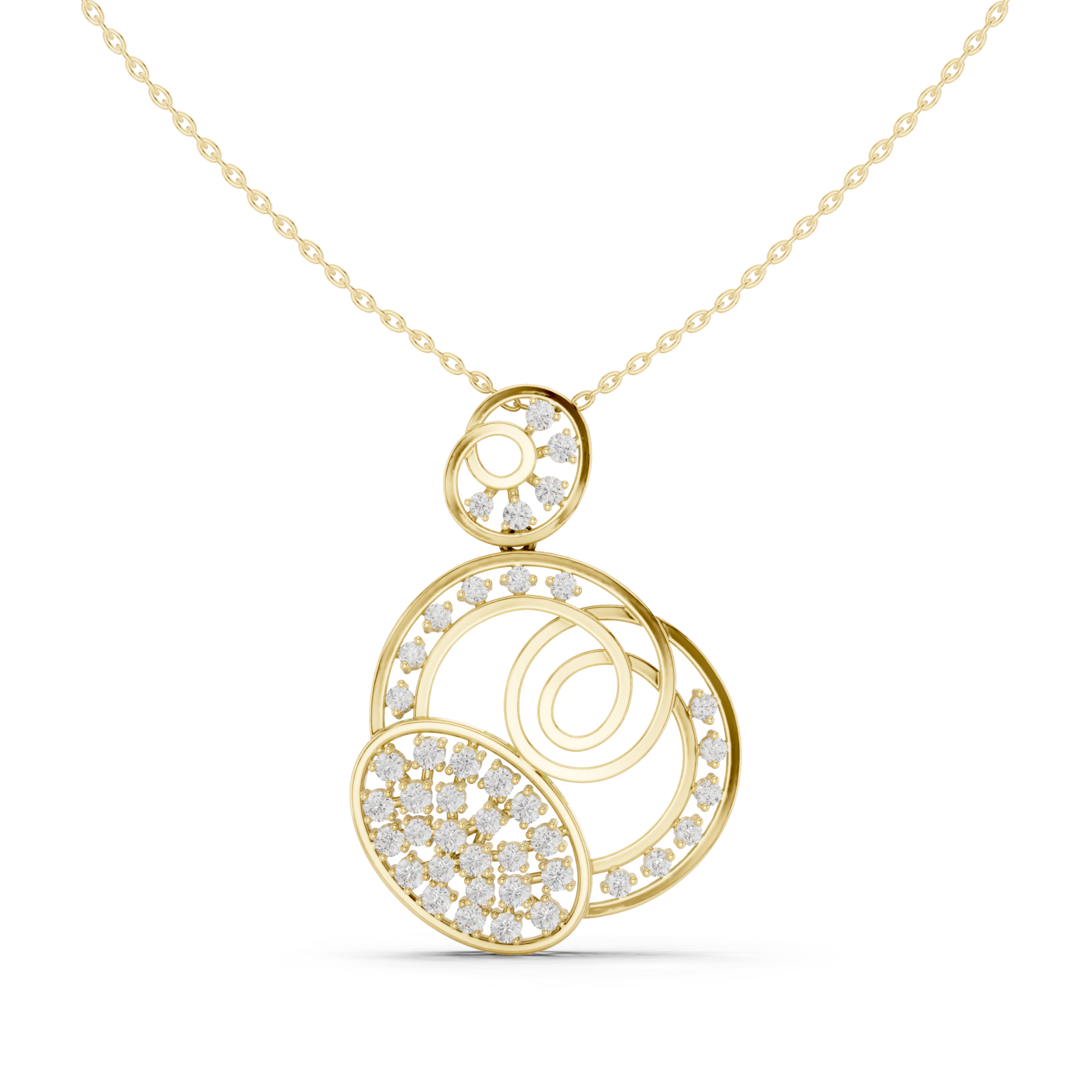  Gold Twilight Reverie Orbital Pendant Jewel Front View