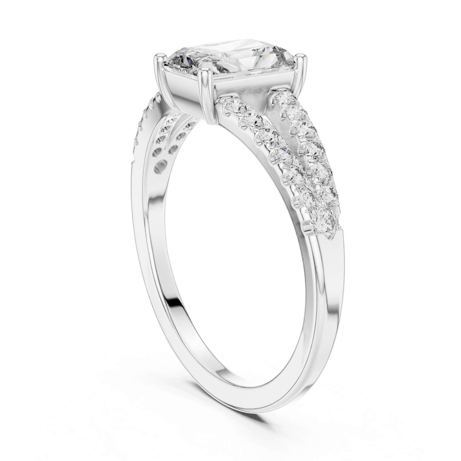  White Gold Lumina Crest Boundless Promise Band Left View