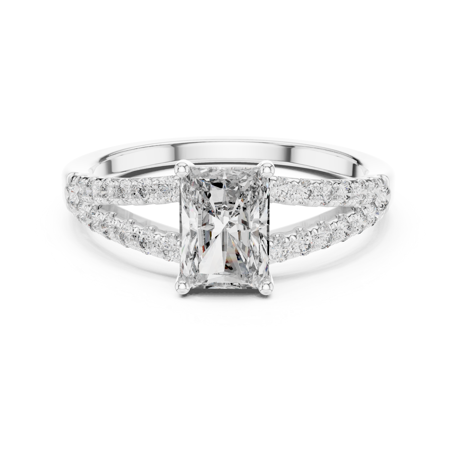  White Gold Lumina Crest Boundless Promise Band Front View