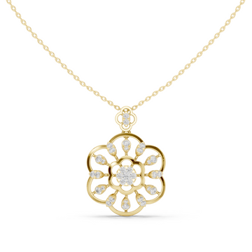 Gold Luminescent Petal Reverie Chain Necklace Right View