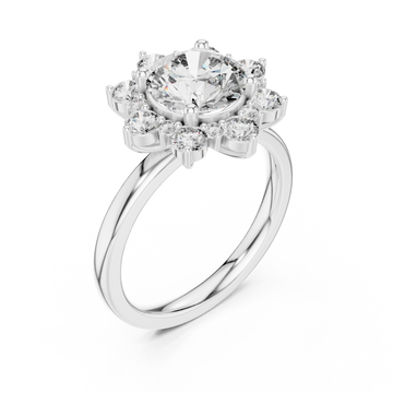  White Gold Enchanted Morning Dew Band Right View