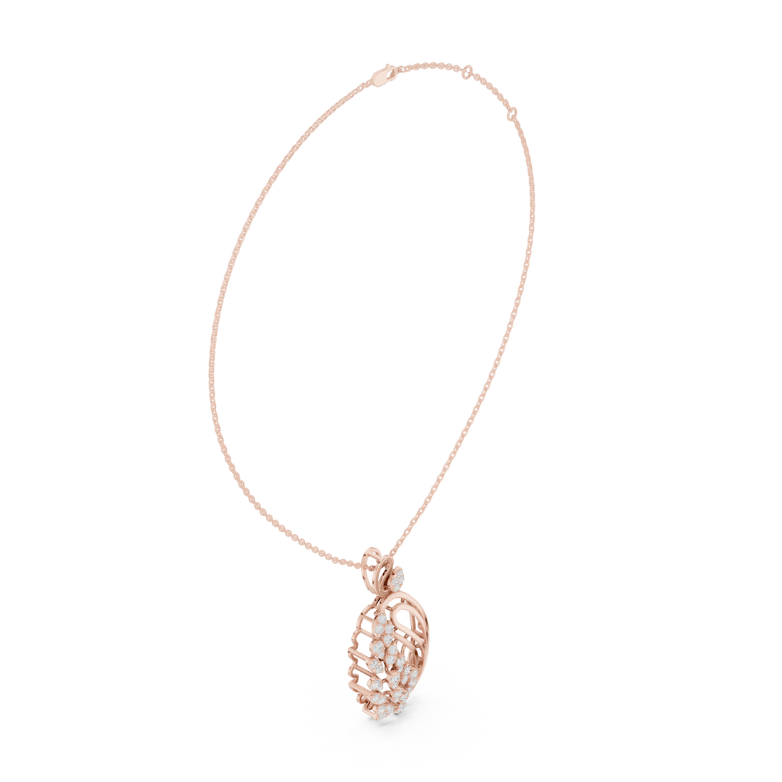  Rose Gold Celestial Embrace Pendant Front View