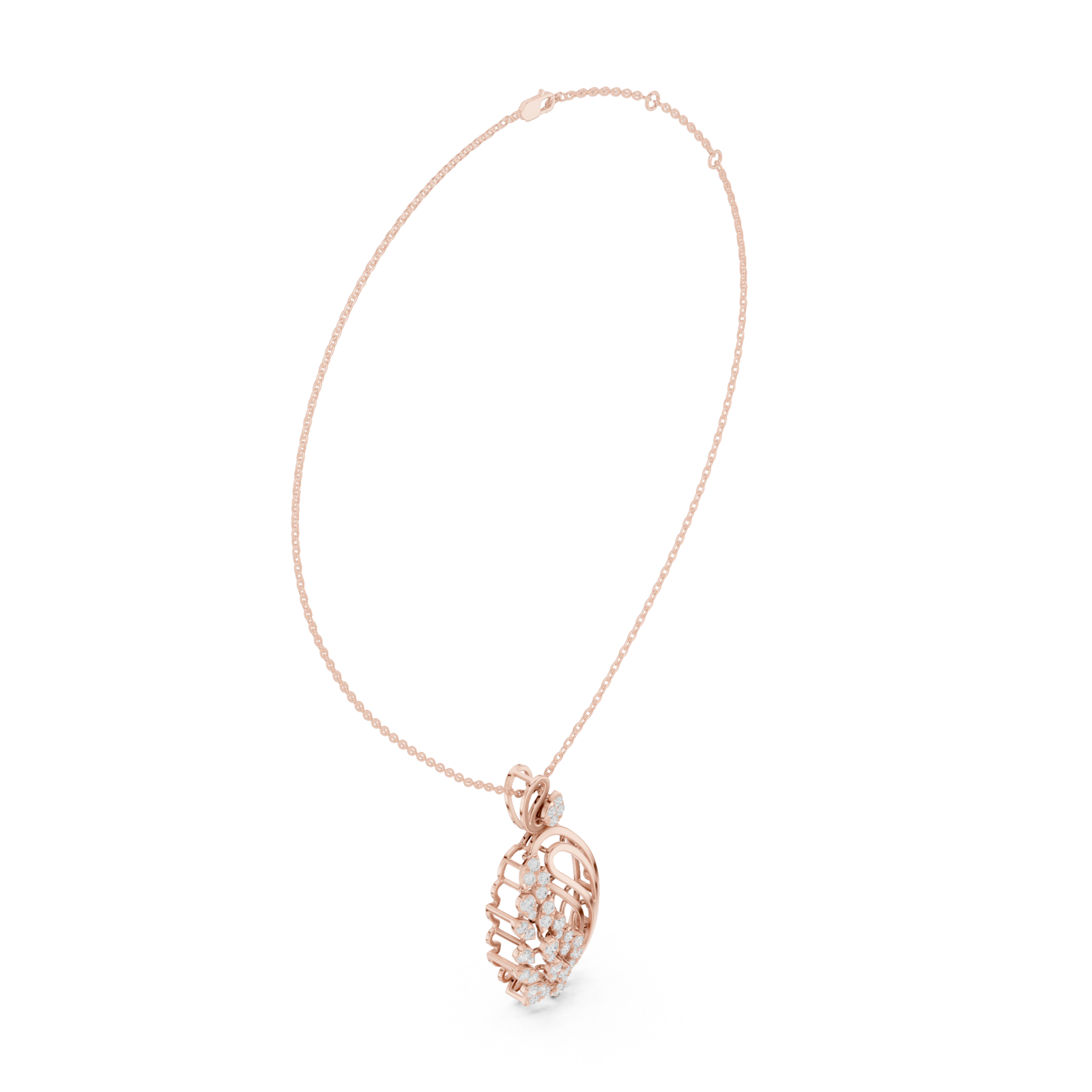  Rose Gold Celestial Embrace Pendant Left View