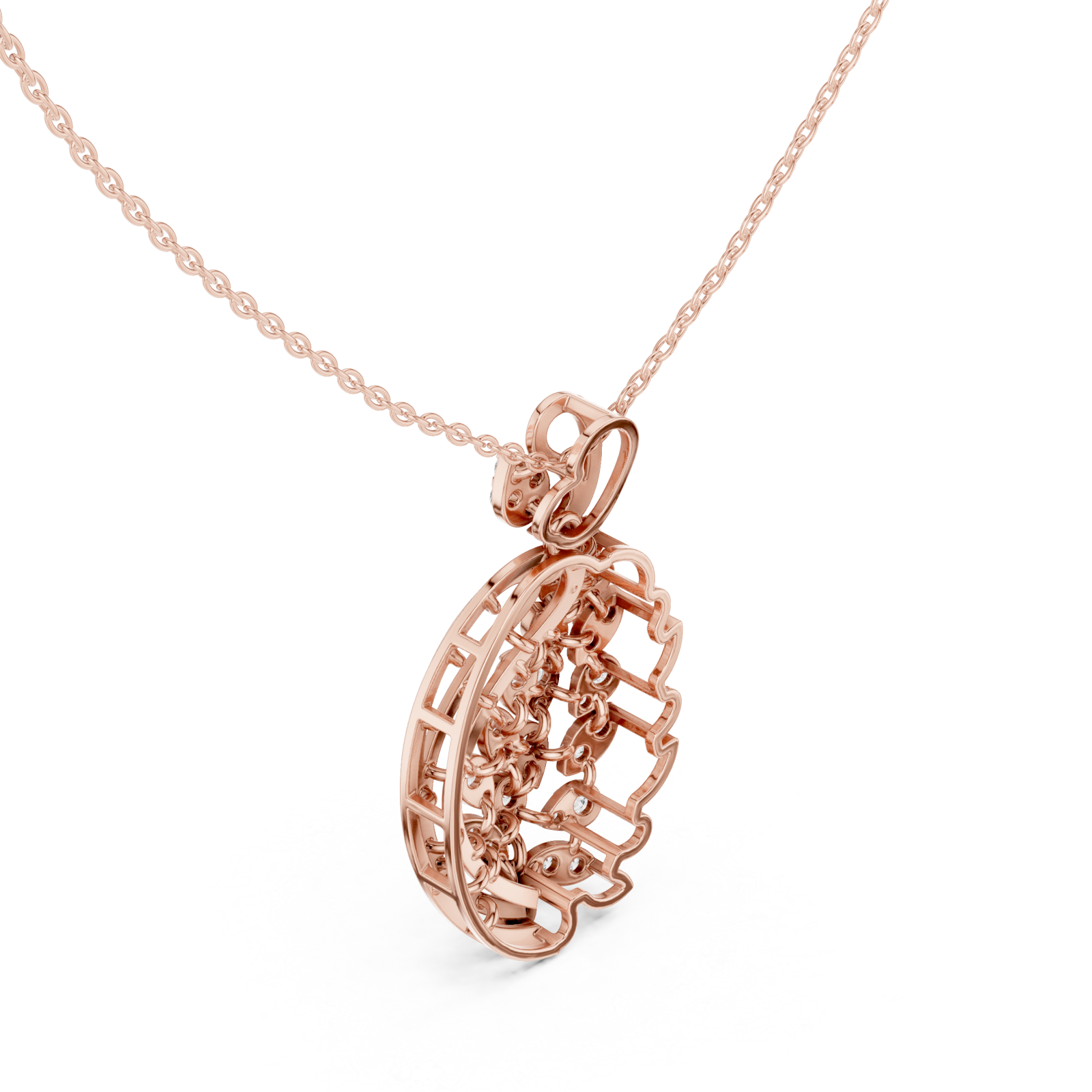  Rose Gold Celestial Embrace Pendant Right View