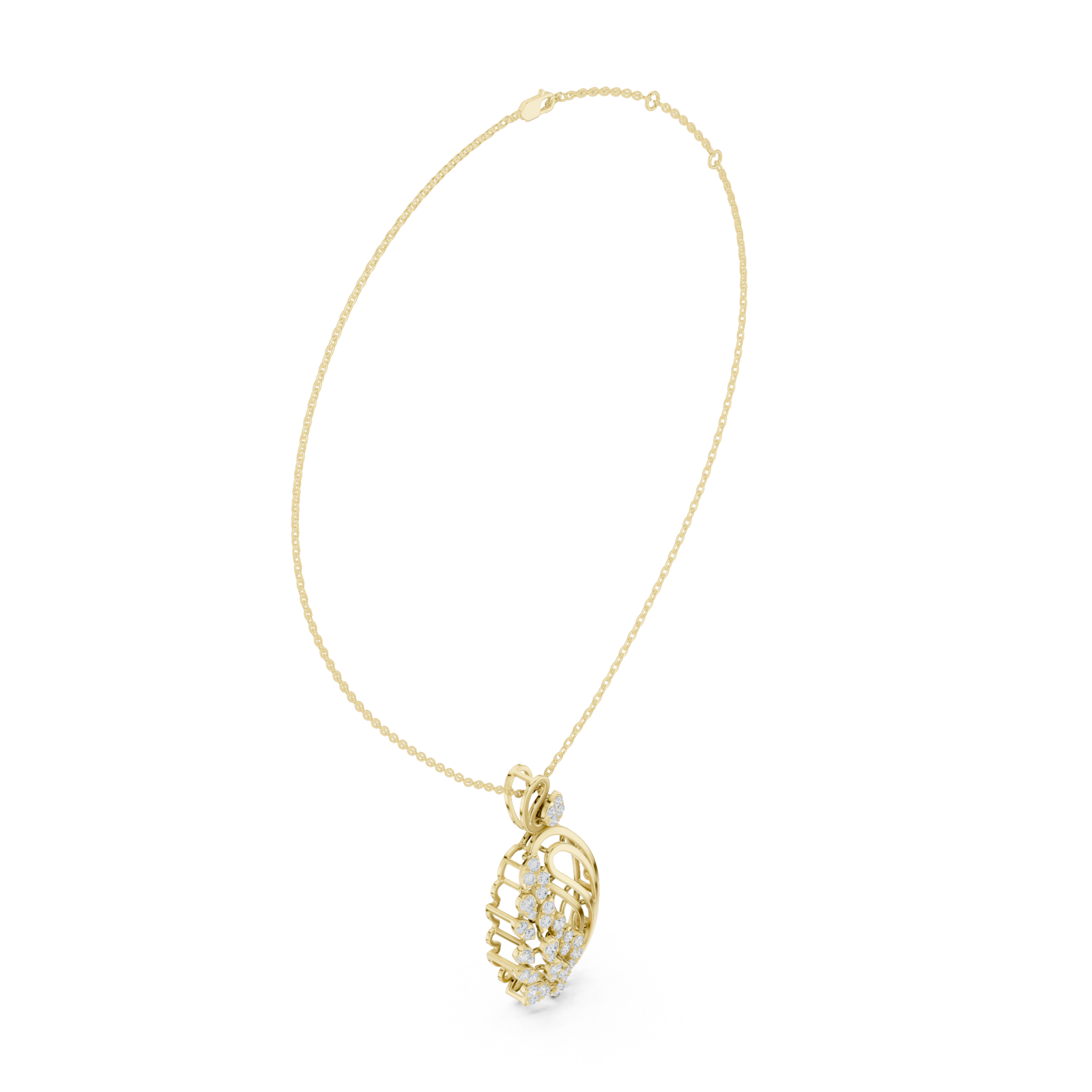  Gold Celestial Embrace Pendant Left View