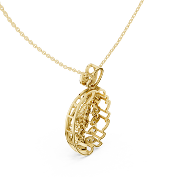 Gold Celestial Embrace Pendant Right View