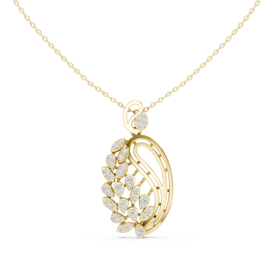 Gold Celestial Embrace Pendant Right View