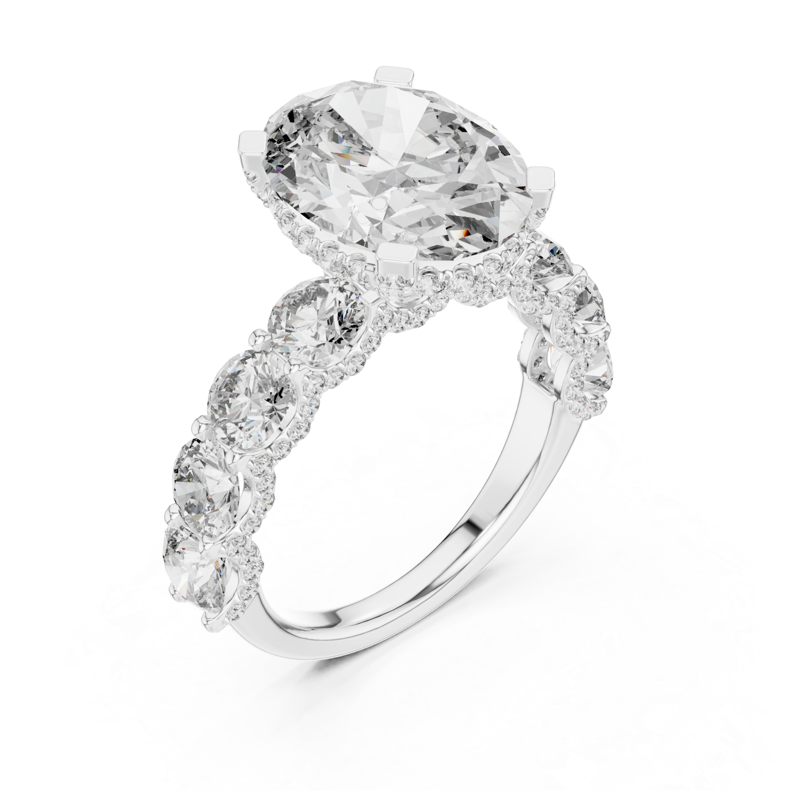  White Gold Celestial Marquis Harmony Band Right View