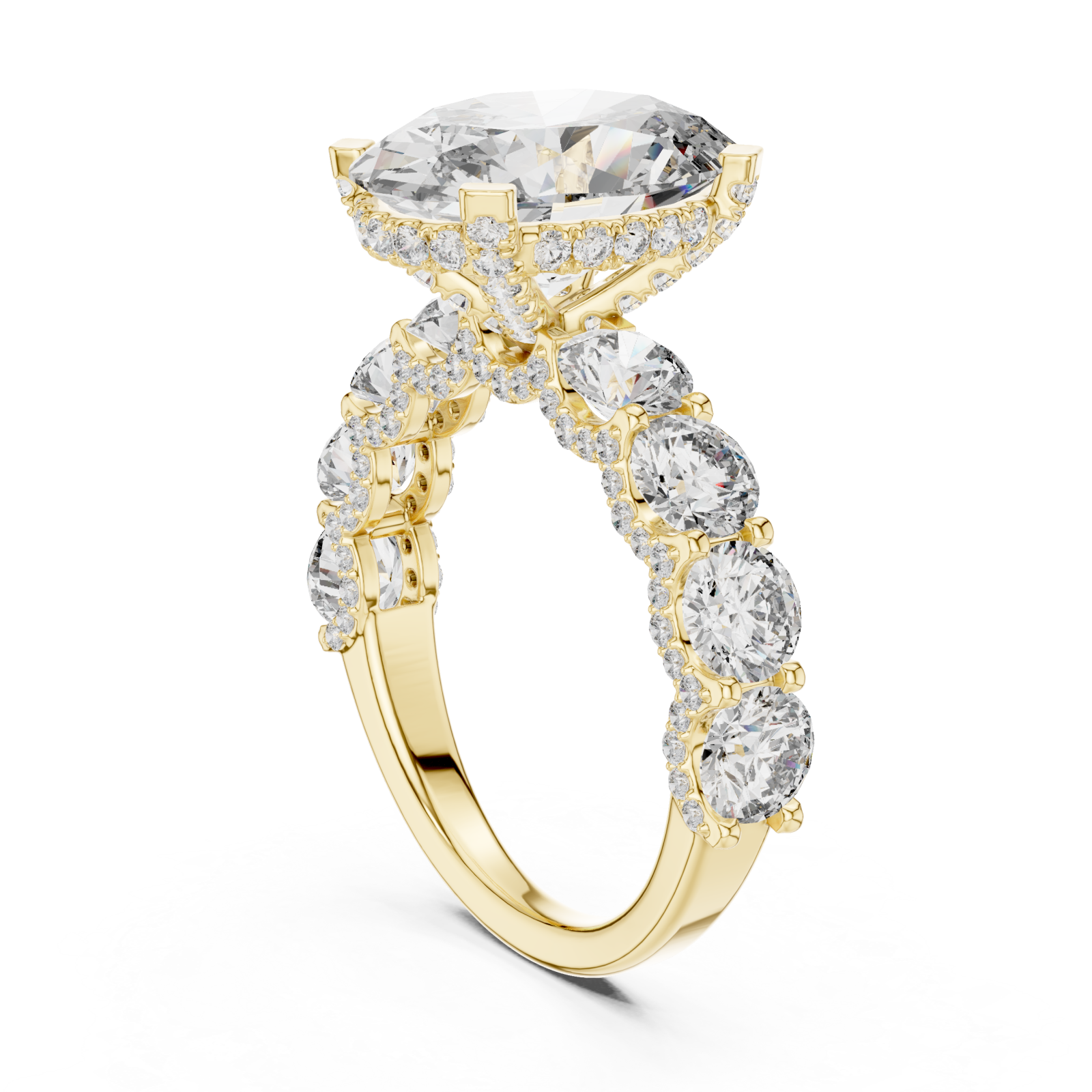  Gold Celestial Marquis Harmony Band Left View