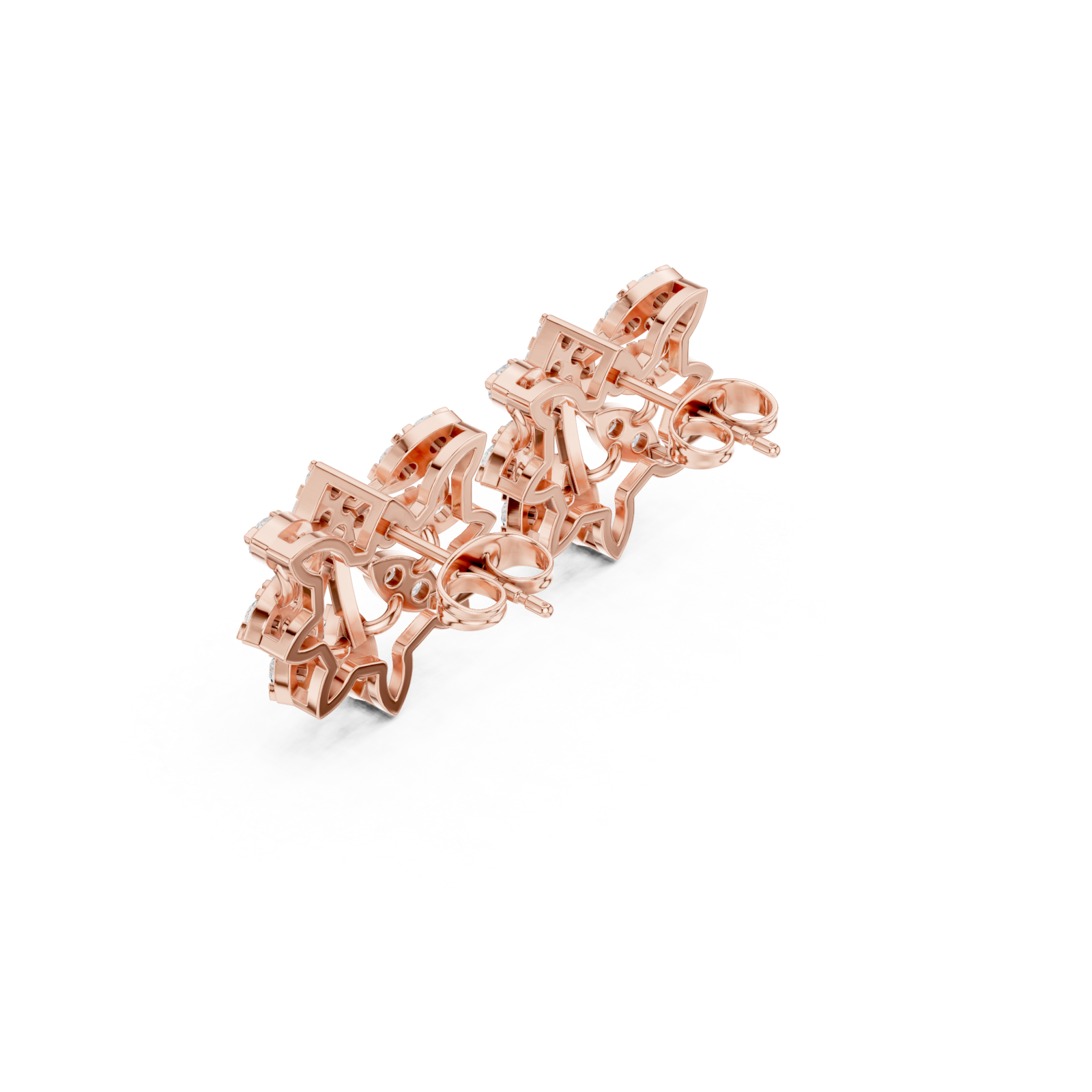  Rose Gold Celestial Harmony Petite Studs Right View
