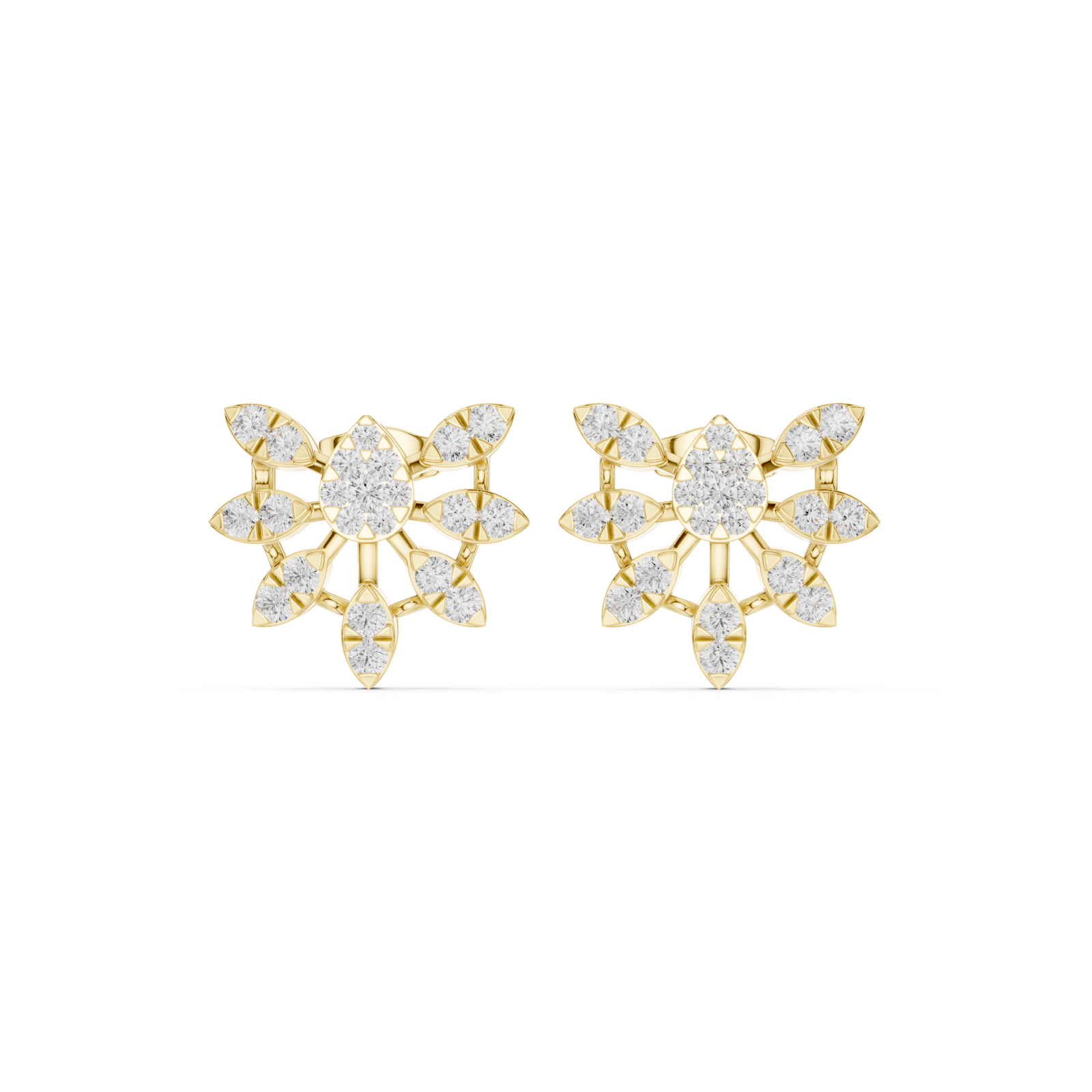  Gold Celestial Harmony Petite Studs Front View