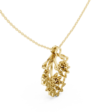 Gold Radiant Blossoms Fantasy Necklace Right View
