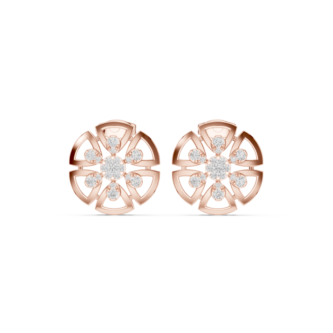  Rose Gold Golden Maze Classic Earrings Right View