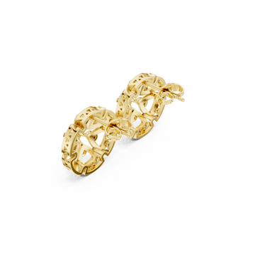 Gold Golden Maze Classic Earrings Right View