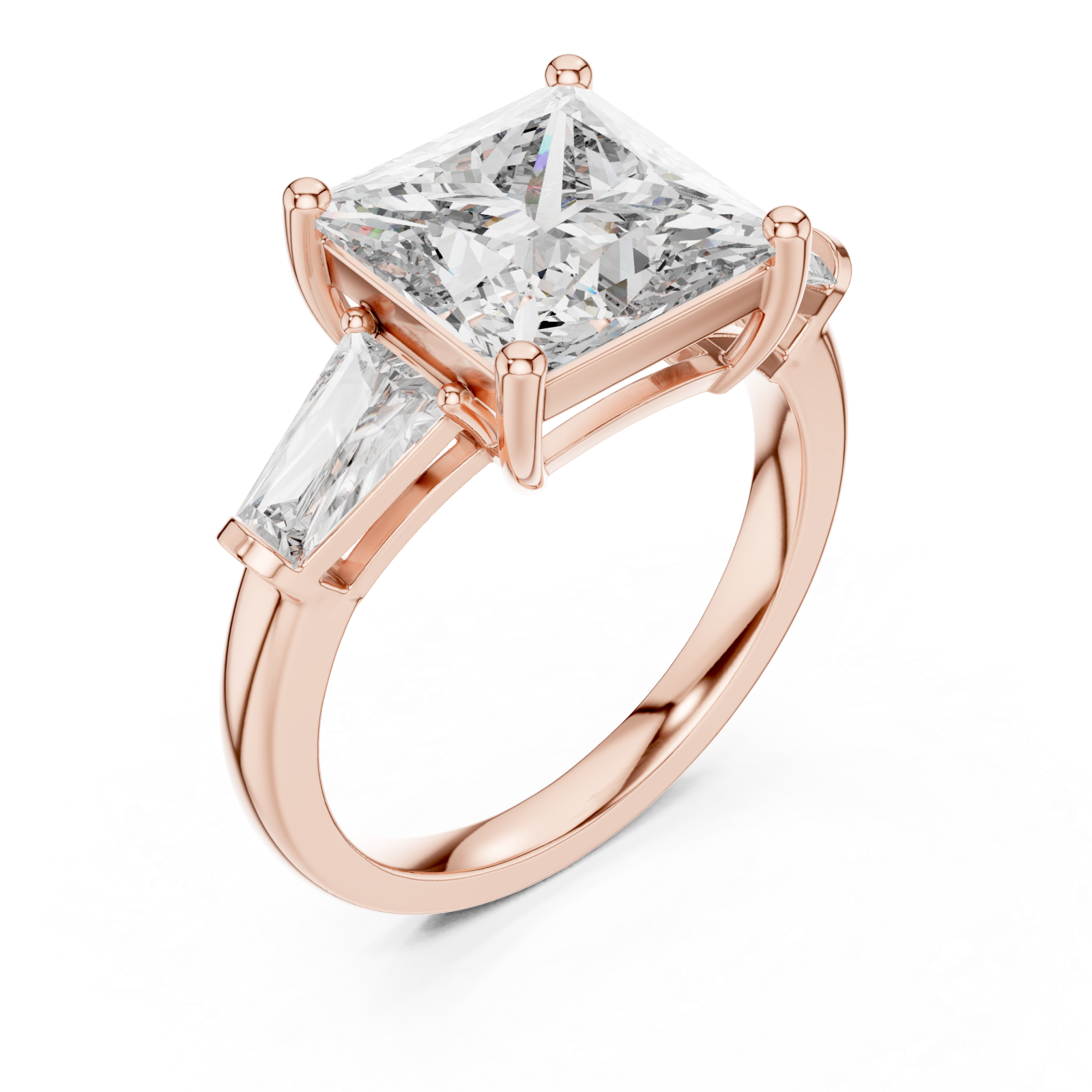  Rose Gold Opulent Edge Statement Engagement Ring Right View
