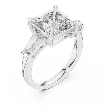  White Gold Opulent Edge Statement Engagement Ring Right View