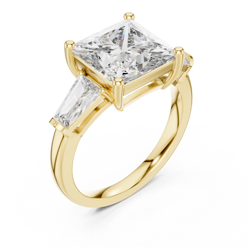 Gold Opulent Edge Statement Engagement Ring Right View