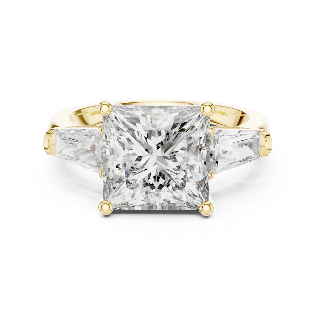 Gold Opulent Edge Statement Engagement Ring Right View