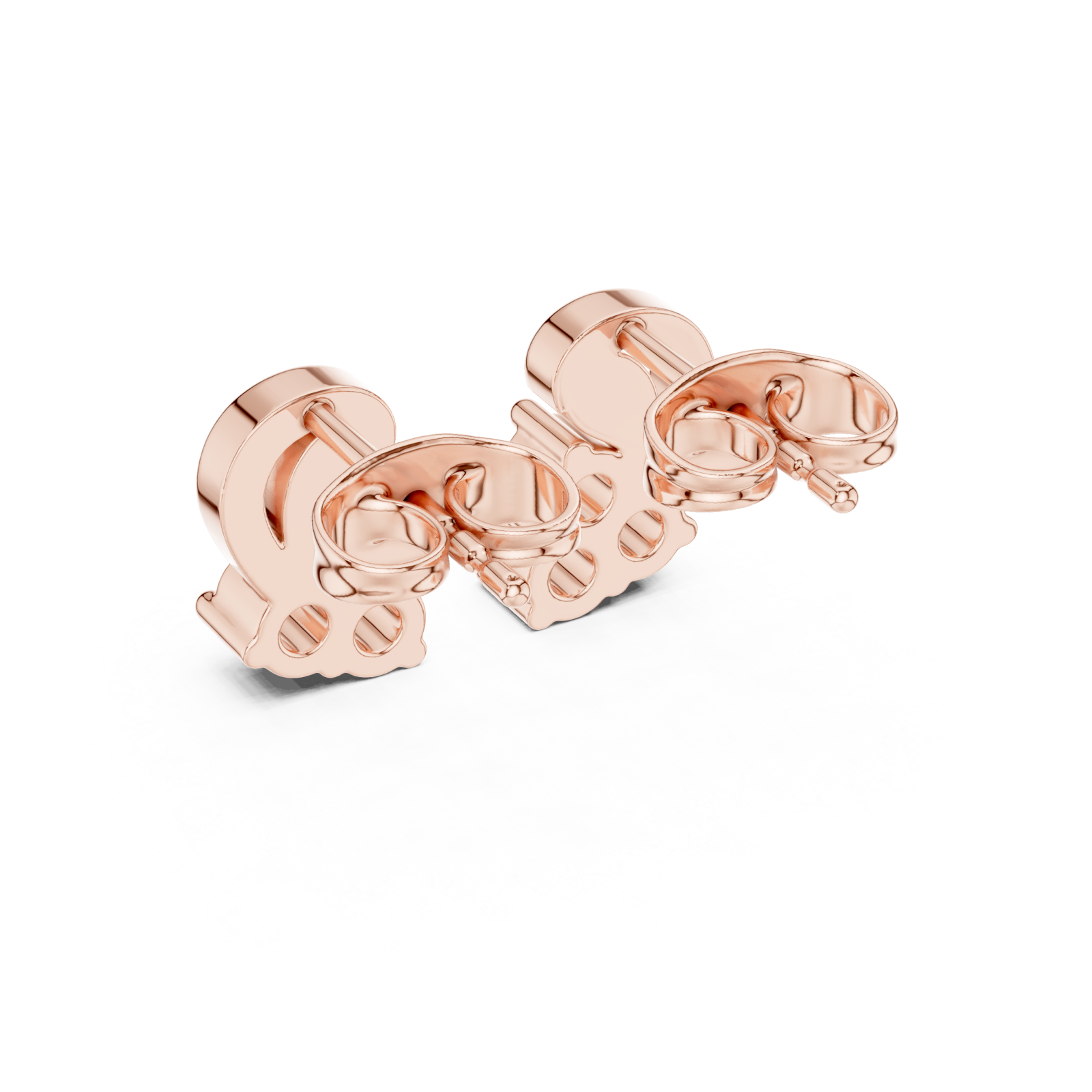  Rose Gold Eternal Embrace Petite Studs Side View