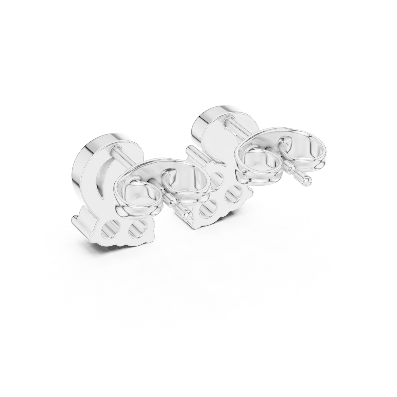  White Gold Eternal Embrace Petite Studs Side View
