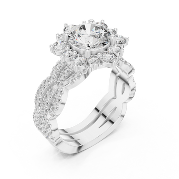  White Gold Celestial Embrace Radiance Couture Ring Right View
