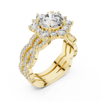 Gold Celestial Embrace Radiance Couture Ring Right View