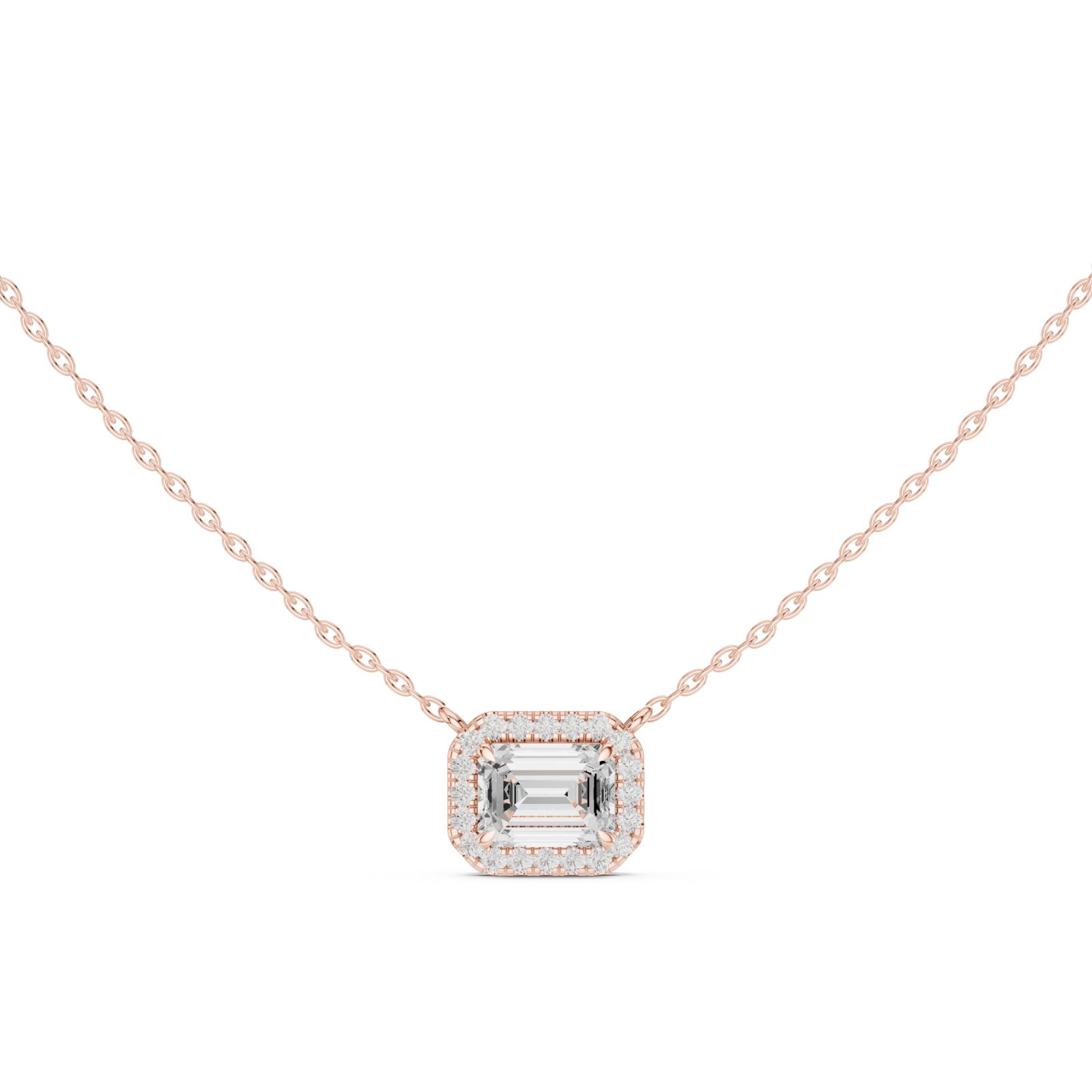  Rose Gold Celestial Orbit Pendant Front View