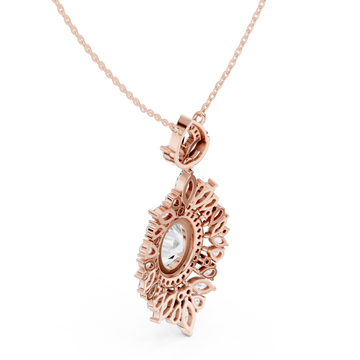  Rose Gold Sunblossom Petal Splendor Pendant Charm Right View