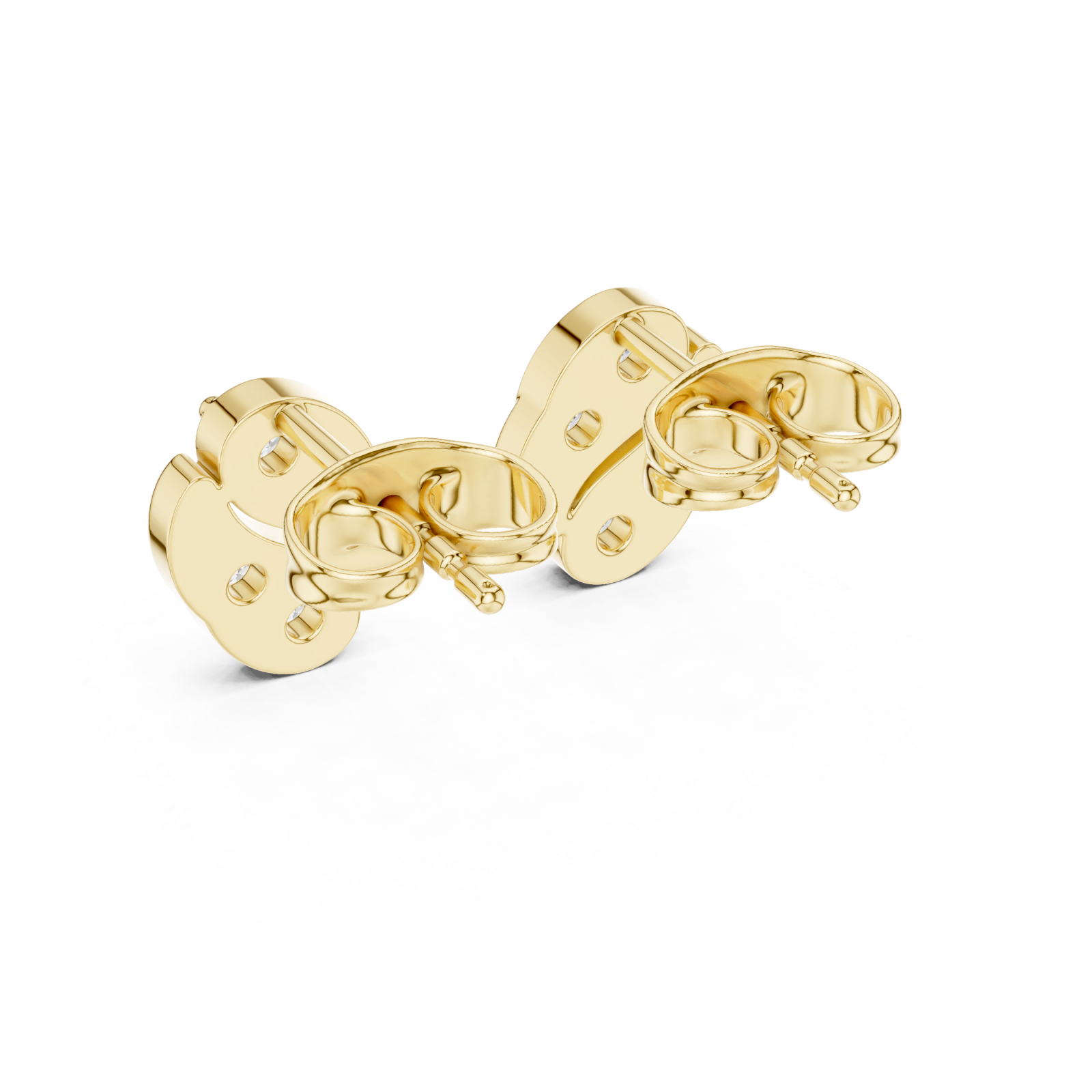  Gold Celestial Embrace Modern Studs Side View
