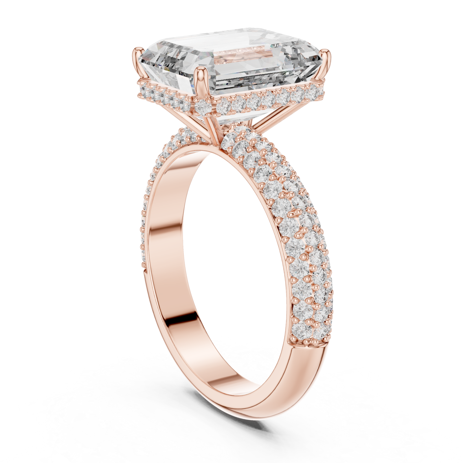  Rose Gold Starlit Majesty Statement Ring Left View