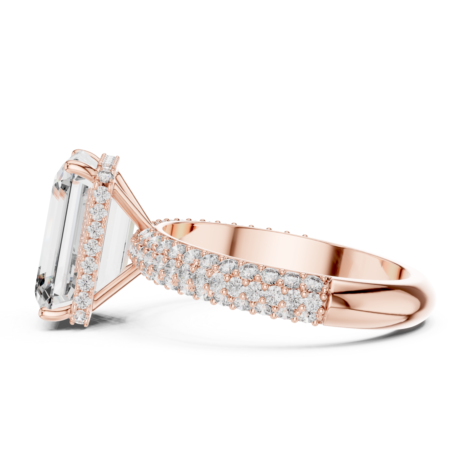  Rose Gold Starlit Majesty Statement Ring Side View