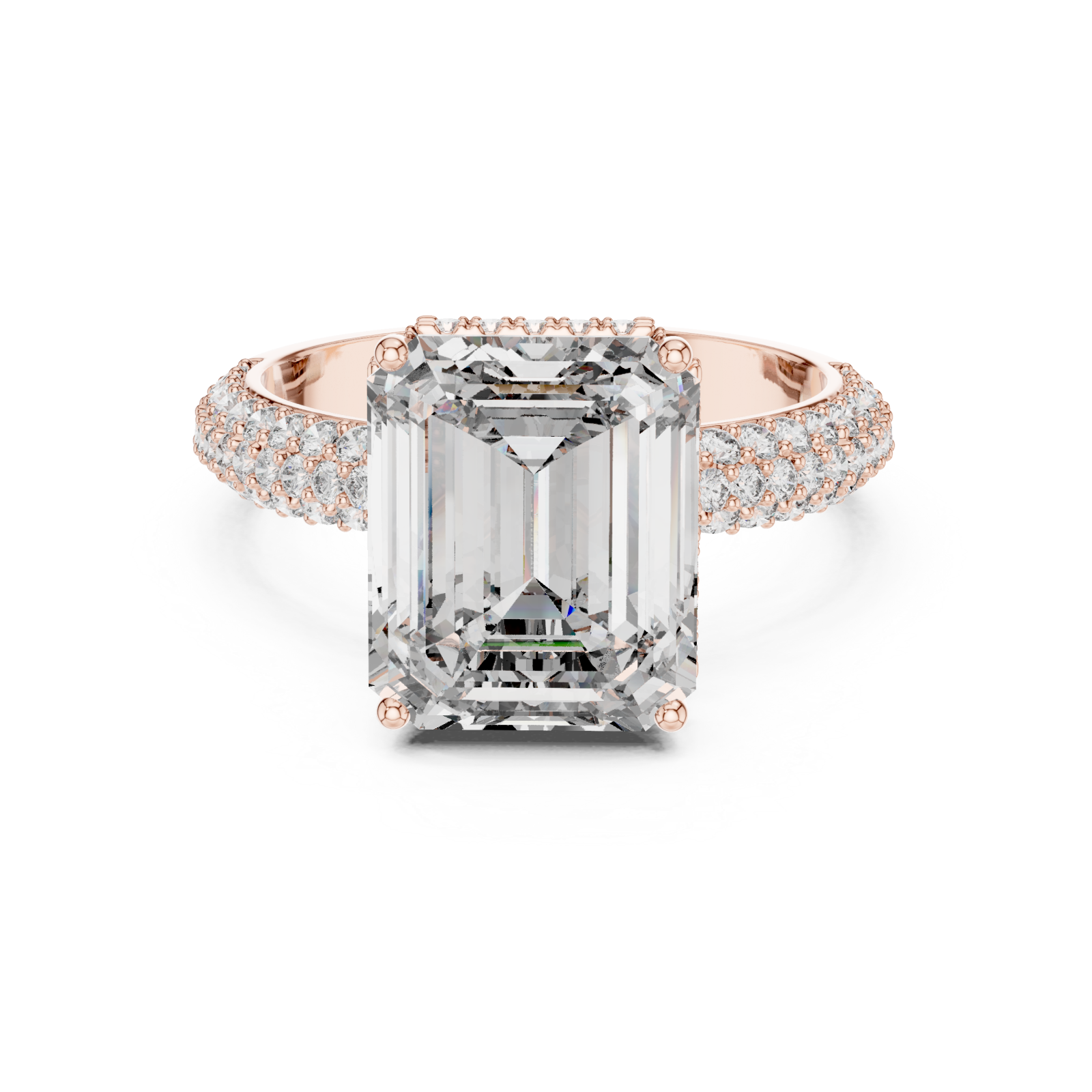  Rose Gold Starlit Majesty Statement Ring Front View