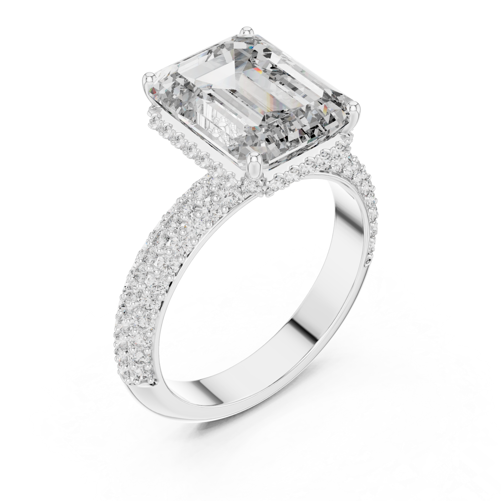  White Gold Starlit Majesty Statement Ring Right View