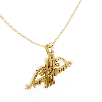 Gold Graceful Archway Pendant Right View