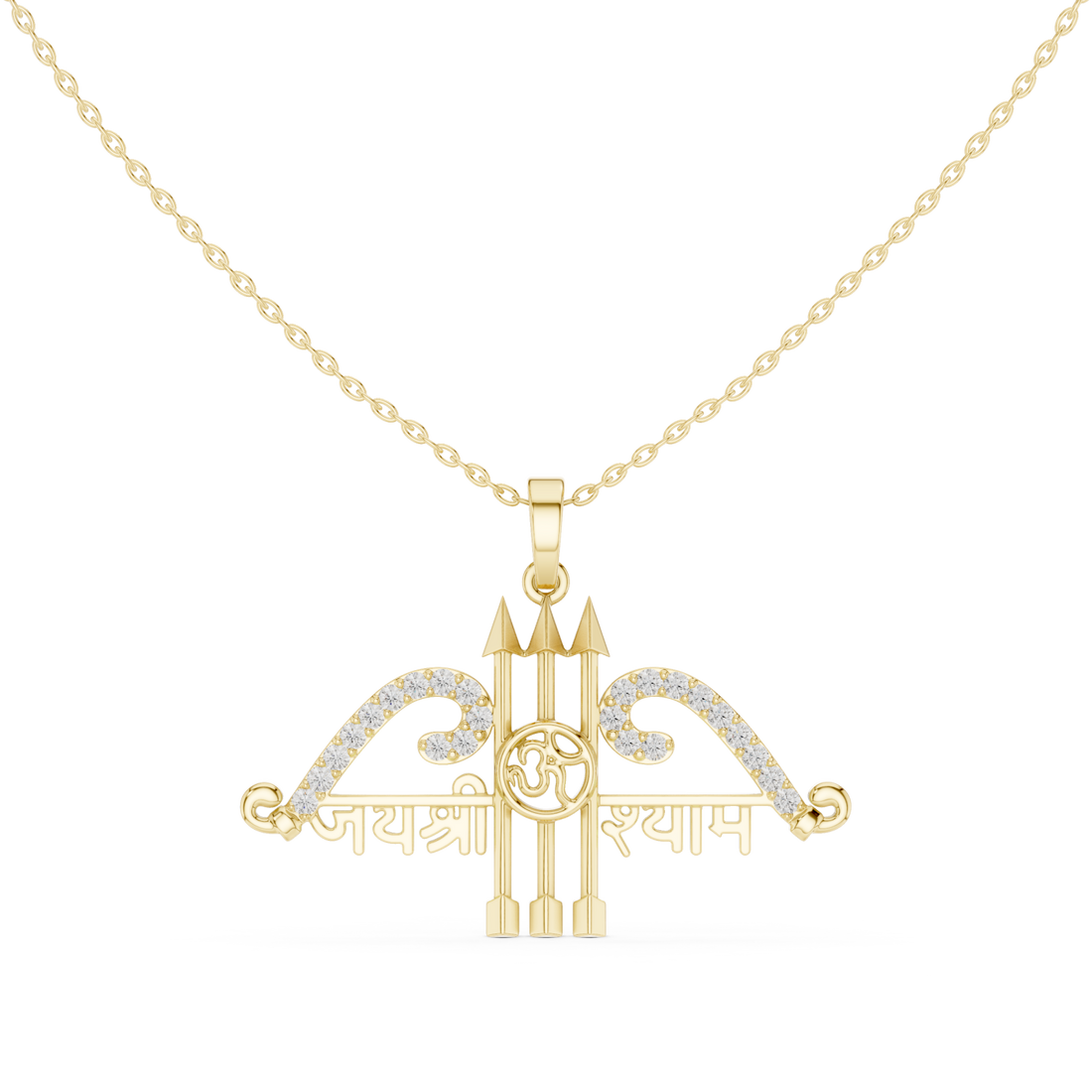 Gold Graceful Archway Pendant Right View