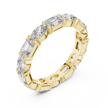 Gold Classic Marvel Shared Prong Eternity Band Right View