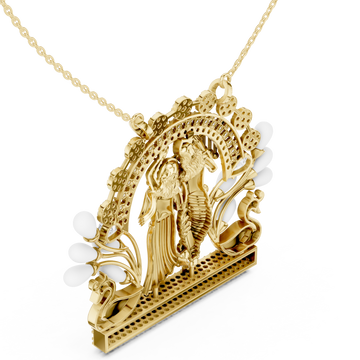 Gold Celestial Harmony Guardians Emblem Necklace Right View