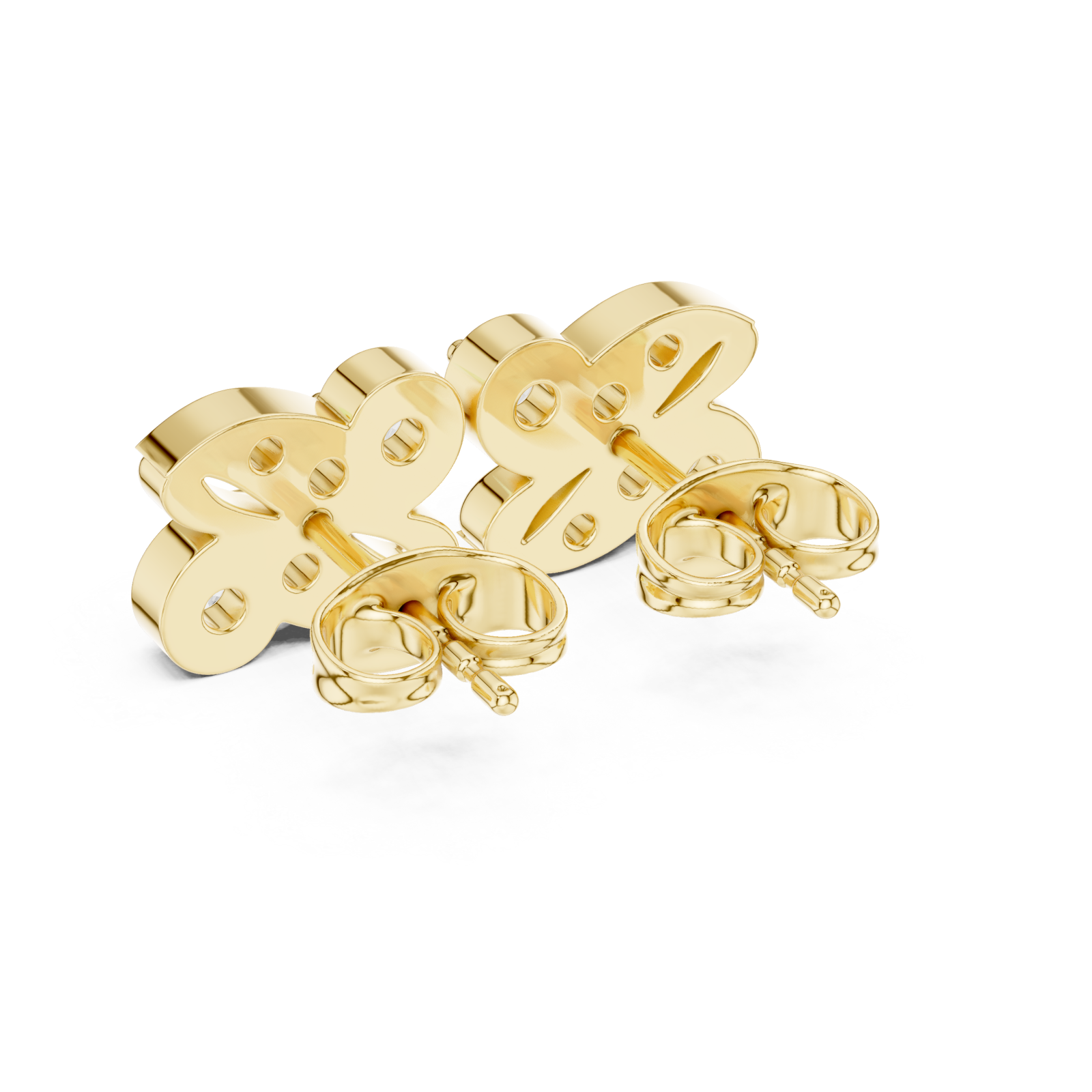  Gold Classic Twinned Light Studs Side View
