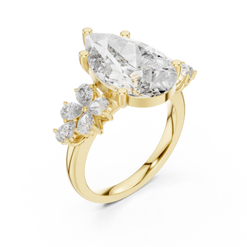 Gold Ethereal Garden Promise Solitaire Ring Right View