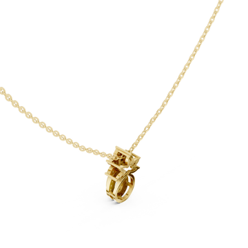 Gold Radiant Interlocking Unity Pendant Right View